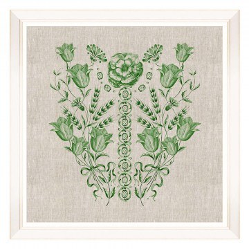 Κάδρο Embroidery Folk IV FA13257 70x70cm Green MindTheGap