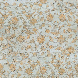 Wallpaper Backyard Flowering Ether Blue WP30004 Light Blue-Mustard MindTheGap MUSTARD-BLUE