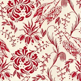 Wallpaper Folk Embroidery Crimson WP30014 Red MindTheGap RED