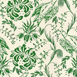 Wallpaper Folk Embroidery Fern Green WP30015 Green MindTheGap GREEN