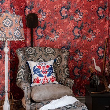 Wallpaper Saxon Tapestry WP20547 Red-Blue MindTheGap