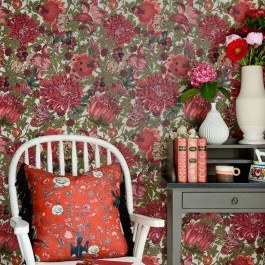 Wallpaper The Flowering WP20551 Red-Green MindTheGap RED-GREEN
