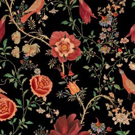 Wallpaper Transsilvaniae Florilegium Dark WP20557 Red-Black MindTheGap RED-BLACK