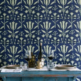 Wallpaper Tulipan Indigo WP30034 Indigo MindTheGap INDIGO