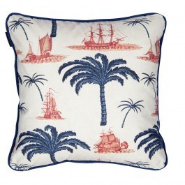 Decorative Pillow (With Filling) Aegean Lc40108 50X50Cm White-Blue Mindthegap WHITE-BLUE