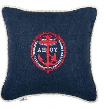 Μαξιλάρι Διακοσμητικό (Με Γέμιση) Ahoy! Lc40103 50X50Cm Blue-Red Mindthegap