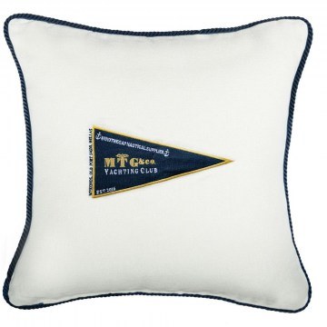 Μαξιλάρι Διακοσμητικό (Με Γέμιση) Mtg Yachting Club Lc40107 50X50Cm White-Blue Mindthegap