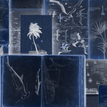 Wallpaper Seaman'S Journal Indigo Wp20561 3*52X300Cm Blue-Grey Mindthegap