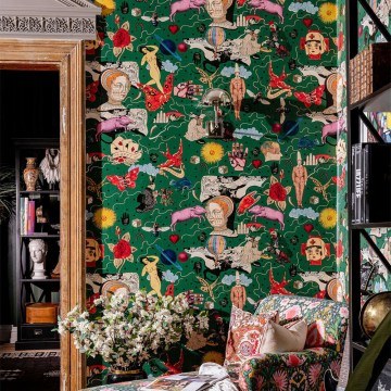 Wallpaper Illusionary Daytime WP20618 52x300cm Multi-Green MindTheGap