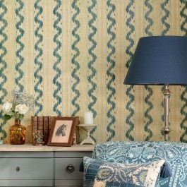 Ταπετσαρία Vintage Ikat WP30103 52x1000cm Beige-Blue MindTheGap BEIGE-BLUE