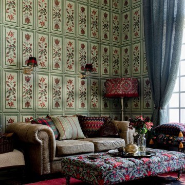Wallpaper Tyrolean Panel WP20699 52x300cm Multi-Green MindTheGap
