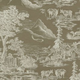 Wallpaper Toile Du Tyrol WP30148 52x1000cm Ecru-Taupe MindTheGap ECRU-TAUPE