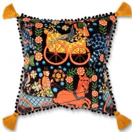 Decorative Pillow (With Filling) Fasnacht LC40182 50x50cm Multi-Black MindTheGap MULTI-BLACK