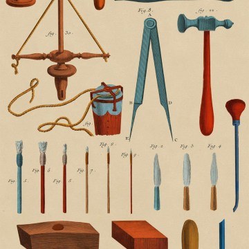 Wallpaper Old Tools WP20599 Multi-Beige MindTheGap