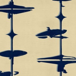 Wallpaper Hi Hats WP30235 Beige-Indigo Blue MindTheGap BEIGE-BLUE