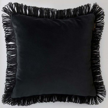 Decorative Pillow (With Filling) Charcoal Velvet LC40234 Black MindTheGap
