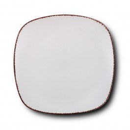 Square Plate Shallow Sugar 10-099-231 26Χ26cm White Nava WHITE