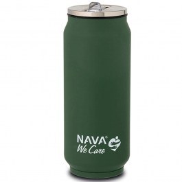 Ποτήρι - Θερμός Με Καλαμάκι We Care 10-016-042 Φ7x18,5cm 500ml Green Nava GREEN