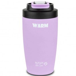 Glass-Thermos With Straw We Care 10-110-031 D8,5x18,5cm 500ml Lilac Nava LILAC