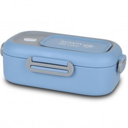 Food Container With Spoon-Fork We Care 10-262-006 21,5x13,5x21,5cm 800ml Blue Nava BLUE