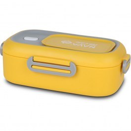 Food Container With Spoon-Fork We Care 10-262-008 21,5x13,5x21,5cm 800ml Yellow Nava YELLOW