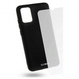 Θήκη & Γυαλί Προστασίας Για Galaxy A02s (Σετ 2Τμχ) SA02STPUBLKGL Clear-Black Egoboo CLEAR-BLACK