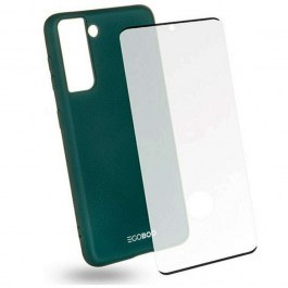 Θήκη & Γυαλί Προστασίας Για Galaxy S21 Ultra (Σετ 2Τμχ) SS21UTPURUBYGL Green Egoboo GREEN