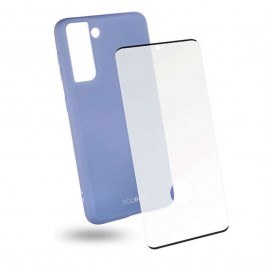 Θήκη & Γυαλί Προστασίας Για Galaxy S21 Ultra (Σετ 2Τμχ) SS21UTPUVIOGL Light Violet Egoboo LIGHT VIOLET