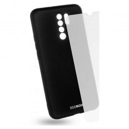 Θήκη & Γυαλί Προστασίας Για Xiaomi Redmi 9 (Σετ 2Τμχ) X9TPUBLKGL Clear-Black Egoboo CLEAR-BLACK