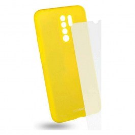 Θήκη & Γυαλί Προστασίας Για Xiaomi Redmi 9 (Σετ 2Τμχ) X9TPULIMEGL Yellow Egoboo YELLOW
