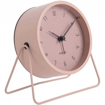 Ρολόι Επιτραπέζιο - Ξυπνητήρι Stark KA5952PI Φ13,5x6,5x13cm Matt Faded Pink Karlsson