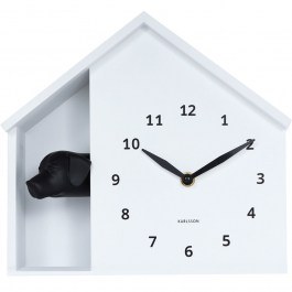 Ρολόι Τοίχου Peeking Doggy KA6097WH 26x10,3x29cm White Karlsson WHITE