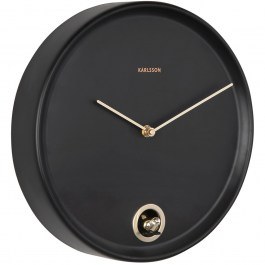 Ρολόι Τοίχου Esencia Cuckoo KA6123BK Φ30x6,2cm Black Karlsson BLACK