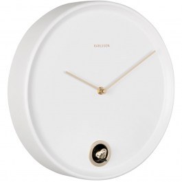 Ρολόι Τοίχου Esencia Cuckoo KA6123WH Φ30x6,2cm White Karlsson WHITE
