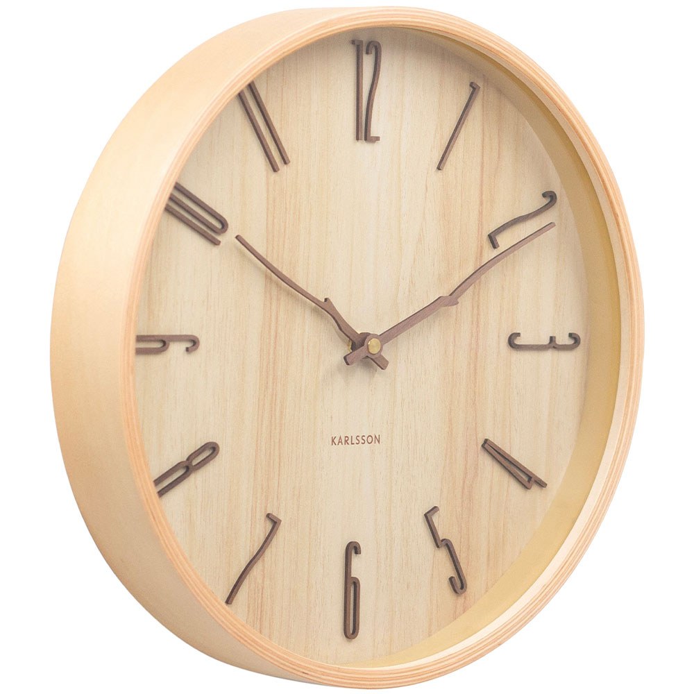 Ρολόι Τοίχου Rama KA6139WD Φ30x5,5cm Light Wood Karlsson