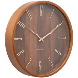 Ρολόι Τοίχου Rama KA6139DW Φ30x5,5cm Dark Wood Karlsson BROWN