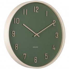 Wall Clock Nervadura KA6117GR D40,8x5,2cm Dark Green-Light Wood Karlsson GREEN