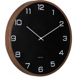 Ρολόι Τοίχου Delicado Large KA6088BK Φ50,8x4,9cm Black-Brown Karlsson BLACK