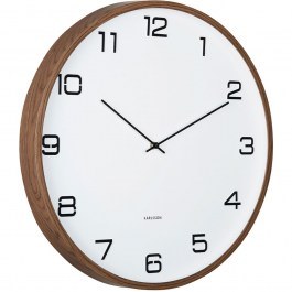 Ρολόι Τοίχου Delicado Large KA6088WH Φ50,8x4,9cm White-Brown Karlsson WHITE