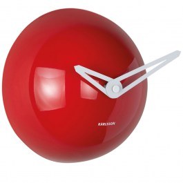 Wall Clock Cool Retro Cap KA6119RD D15x8,8cm Bright Scarlet Red Karlsson RED