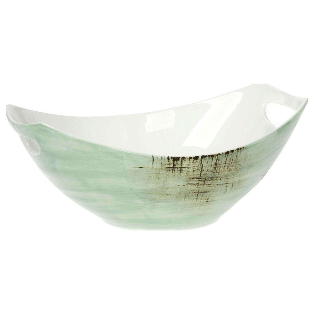 Φρουτιέρα Πορσελάνινη Country 37.120.77 32,5x23x13cm Green Cryspo Trio