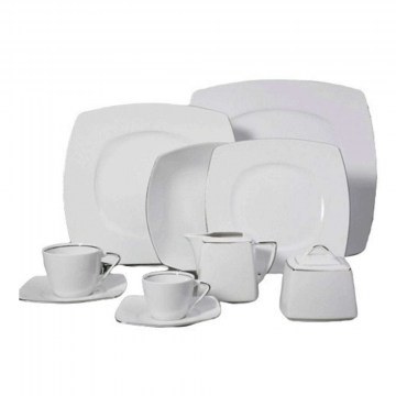 Σερβίτσιο Πιάτα Φαγητού Nagoya (Σετ 72Τμχ) 50.001.30 White-Platinum Cryspo Trio