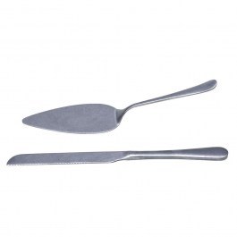 Σπάτουλα Και Μαχαίρι Σερβιρίσματος Durable (Σετ 2Τμχ) 45.041.01 Silver Cryspo Trio SILVER