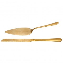 Σπάτουλα Και Μαχαίρι Σερβιρίσματος Durable (Σετ 2Τμχ) 45.041.03 Gold Cryspo Trio GOLD