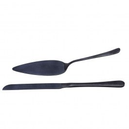 Σπάτουλα Και Μαχαίρι Σερβιρίσματος Durable (Σετ 2Τμχ) 45.041.04 Black Cryspo Trio BLACK