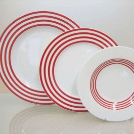 Σερβίτσιο Πιάτα Φαγητού Viva (Σετ 20Τμχ) 24.441.40 Red Cryspo Trio RED