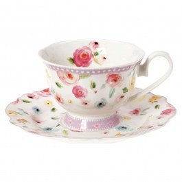 Φλυτζάνι Τσαγιού Με Πιατάκι Primavera 28.096.16 200ml Purple-Multi Cryspo Trio PURPLE