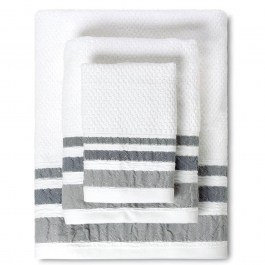 Towels Plade (Set 3Pcs) 02.530.10 White-Grey Cryspo Trio WHITE-GREY