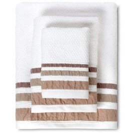 Towels Plade (Set 3Pcs) 02.531.10 White-Beige Cryspo Trio WHITE-BEIGE