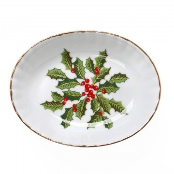 Πιάτο Γλυκού Οβάλ Noel 06.243.77 12cm Multi Cryspo Trio